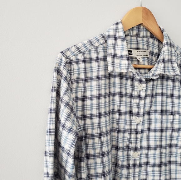 MEC Tops - MEC Cotton Flannel Plaid Shirt Medium